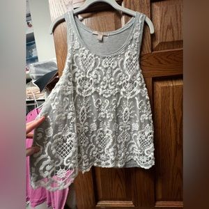 Women’s lace detail sleeveless top
